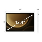 Samsung Galaxy Tab S9 FE+ 12.4 Widescreen Tablet with S Pen, 128G, Android 13, Silver