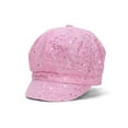thumbnail image 2 of Top Headwear Women's Glitter Sequin Trim Newsboy Style Relaxed Fit Hat Cap - Pink, 2 of 3