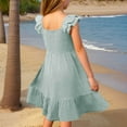 thumbnail image 6 of Girls Dresses Girls Princess Dress Girls Summer Dresses Smocked Sleeveless With Pockets, 6 of 6