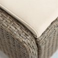 thumbnail image 6 of Afuera Living Outdoor Patio Aluminum Polyrattan Ottoman in Beige, 6 of 8