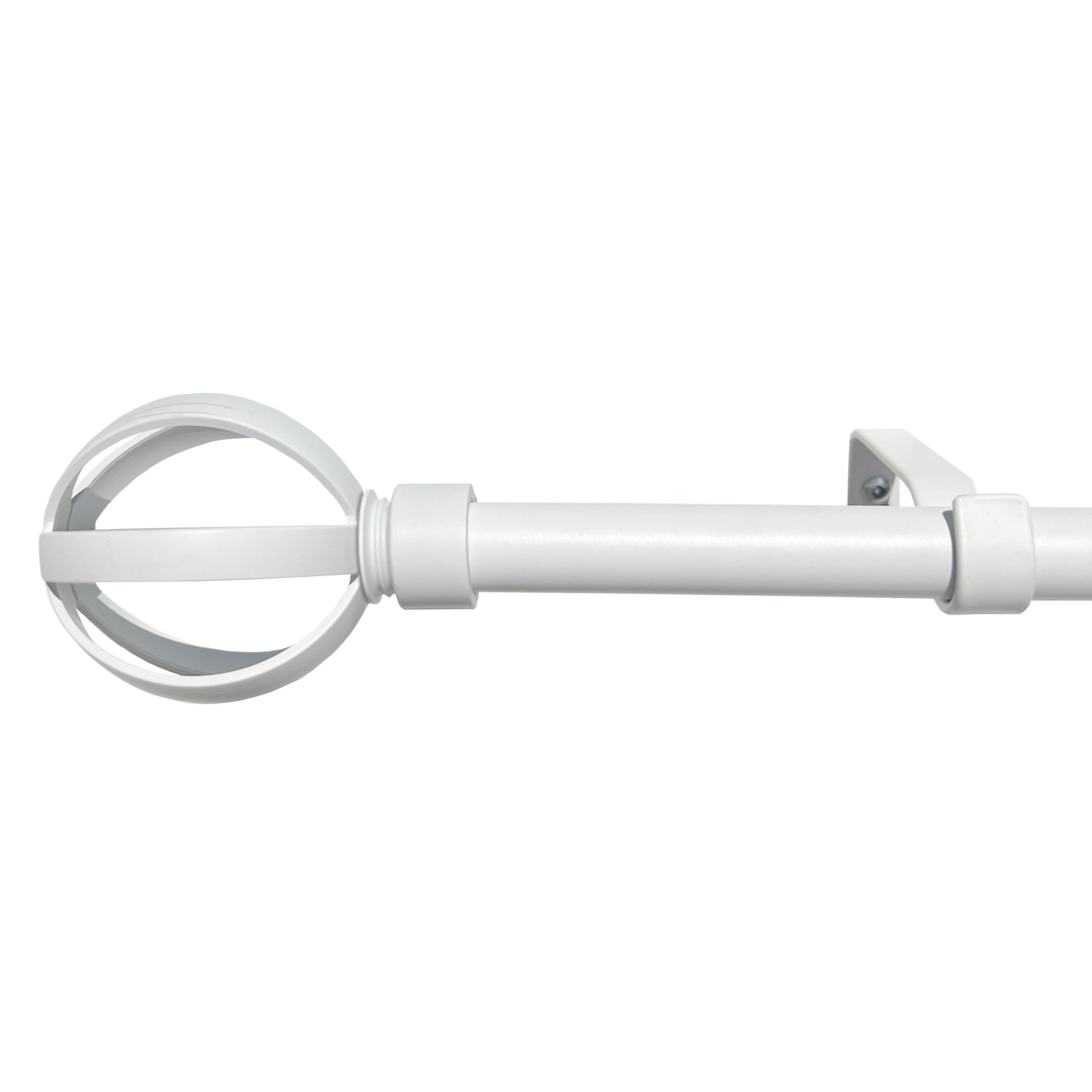 Achim Buono II Halo White Decorative Rod & Finial - Trendy 66 in x 120 in