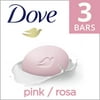 Dove Beauty Bar Gentle Skin Cleanser Pink More Moisturizing Than Bar Soap Moisturizing for Gentle Soft Skin Care 3.17 oz, 3 Bars