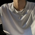thumbnail image 4 of FENOHREFE Hip Hop Style Silver Cuban Link Chain Necklace Stylish Rectangular Pendant Necklace with Double Layer for Fashion Men, 4 of 8