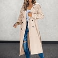 thumbnail image 2 of Jacket for Women Trendy Double Breasted Trench Coat Elegant Long Sleeve Lapel With Belt 2025 Fall Coat, 2 of 5
