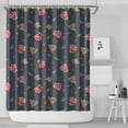 thumbnail image 2 of Tropical Garden Floral Curtain – Watercolor Botanical Art Print for Summer-Inspired Shower Room Decor, 2 of 5