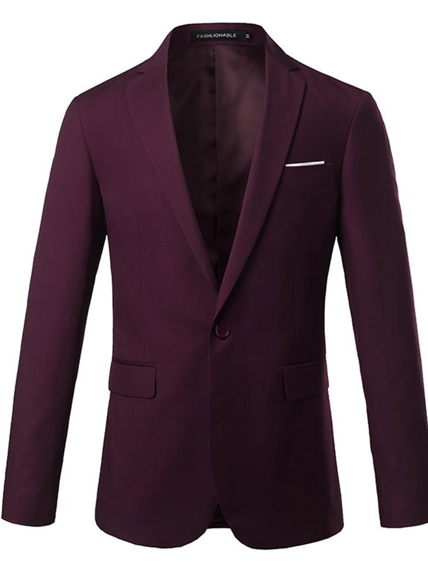 Button Blazer Suit Jacket Coat Formal 