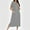Gray, variant on Sakmal Nightgowns for Women Zip Up Mumu Dress Black Short Sleeve Comfortable with Pockets Crew Neck Nightgowns for Women L