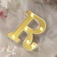 thumbnail image 2 of Efavormart 6" 3D Gold Marquee Letters 5 LED Light Up Letters Warm White LED Letter Lights - R, 2 of 10