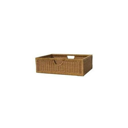 Organize It All 22196W Wicker Nightstand Basket, Honey