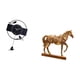 thumbnail image 5 of Reloj de pared,Reloj de pared colgante con forma de pájaro,de acrílico negro.,Reloj de pared decorativo con péndulo oscilante,Estatuas de caballos,Estatuas de caballos Figura de caballo, 5 of 8