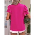 thumbnail image 3 of Womens Summer Tops Rose Red XXL, 3 of 6