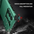 thumbnail image 4 of Compatible with Samsung S20 FE Case with Slide Camera Cover, Samsung Galaxy S20 FE 5G Phone Case with Stand Shockproof Hard PC Cases (Dark Green), 4 of 14