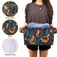 thumbnail image 3 of Yayeee Canvas Storage Basket with Handles for Shelves Fabric Bins Closet Organizer, Whimsical Foxes Pattern, 3 of 8