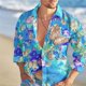 thumbnail image 1 of Camisa de hombre hawaiana con estampado floral y mariposas, tendencia de moda primavera-verano 2024, gran oferta, nueva, para ocio al aire libre, Vaion, talla grande, 1 of 6