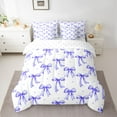 thumbnail image 2 of Castle Fairy Kids Teens Cute Ribbon Bow Knot Bedding Comforter Set 7-Piece,Polka Dots Bow-Tie King Bedding Sets,Dreamy Princess Bowknot Ultra Soft Bed Sheets,Breathable Home Decor,Reversible, 2 of 8