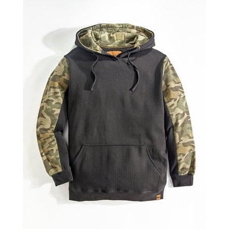 Venado Camo Hoodie for Men - Outdoor Recreation Clothing (2XL Tall, Black)