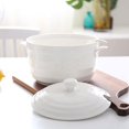 thumbnail image 4 of Double Handle Lid Pure White Ceramic Tureen Soup Ceramic Round White Dish Casserole/Clay Pot/Earthen Pot/Ceramic Cookware Heat-Resistant, 4 of 7