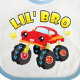 thumbnail image 4 of Inktastic Monster Truck Little Bro Boys Baby Bib, 4 of 4