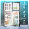 thumbnail image 4 of CALLIEVER Compact Mini Fridge with Freezer,5.0 Cu.Ft 2-Door Refrigerator–Ideal for Dorm,Office,Bedroom–7 Temp Settings,Adjustable Shelves,Dark Grey, 4 of 9