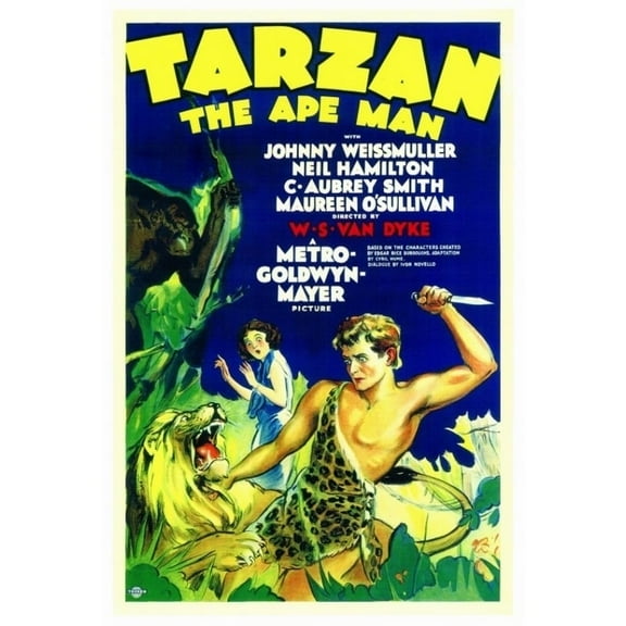 Tarzan The Ape Man Movie Poster Print (27 x 40)