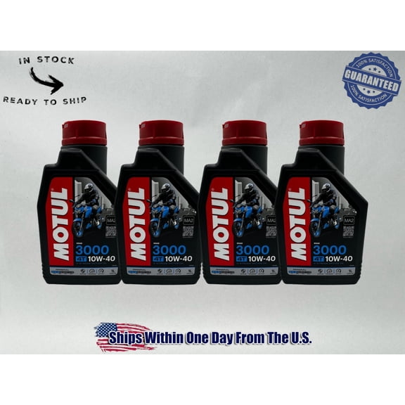 Motul Genuine OEM Motul 3000 4T 10w-40 Standard Motorcycle Oil MOT30-4PACK