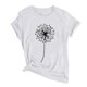 thumbnail image 1 of Camiseta corta con cuello redondo y estampado de flores a la moda para mujer, blusa holgada, camiseta blanca/3XL, 1 of 4