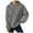 Grey, variant on ZHOUCHANKIDS Cropped Women's Hooded Pullover Stylish Women's Hoodies Drawstring Pullover Casual Sweatshirts Long Sleeve Fashion Tops Grey L