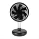 thumbnail image 3 of Mini Ventilador Oscilante USB Recargable Portátil Que Funciona con Pilas Ventilador de Mesa con 4 Niveles de Velocidad Ventilador de Escritorio para Exteriores Negro, 3 of 10