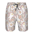 thumbnail image 3 of Balery Retro Hippie Groovy Easter bunny Traje de Baño Estilo Hawaiano para Hombre, Shorts de Secado Rápido con Bolsillos-3X-Large, 3 of 6