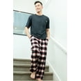 thumbnail image 4 of LazyOne Flannel Pajama Pants for Men, Male Pajamas, Black Plaid, X-small, 4 of 7