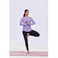 thumbnail image 4 of Pinspark Long Sleeve Workout Tops for Women Athletic Hiking Shirt Crew Neck Yoga Top Lightweight Rash Guard, 4 of 8