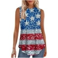 thumbnail image 2 of Wiyuqeen American Flag Tank Tops Women Sleeveless High Neck Patriotic Tunic Tanks USA Star Stripes Fourth July Tee Shirts Party Tanks, 2 of 6