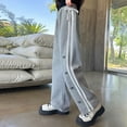 thumbnail image 2 of Xudanell Girls Pants Stretch Uniform Pants Trendy Girls Wide Leg Sweatpants Lightweight Loungewear, 2 of 6