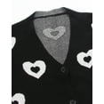 thumbnail image 5 of Cardigans for Women Valentine's Day Cute Heart Sweater V Neck Button Down Winter Fall Fashion Cable Sweaters Outerwear Coat Alsol Lamesa, 5 of 6