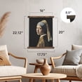 thumbnail image 5 of American Art Decor Girl with a Pearl Earring by Johannes Vermeer Tapestry Vintage Hanging Canvas Wall Art | Baroque Dutch Golden Age Painting for Living Room, Dining, Hallway, or Gallery, 5 of 9