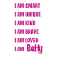thumbnail image 2 of Girls I am Smart I am Unique I am Kind Inspirational Quotes & Sayings Wall Decal Decoration I am Loved wall Decal Motivational Quote Art Lasts Years and Easily Removable - Size: 12 In(W) x 20 In(H), 2 of 5