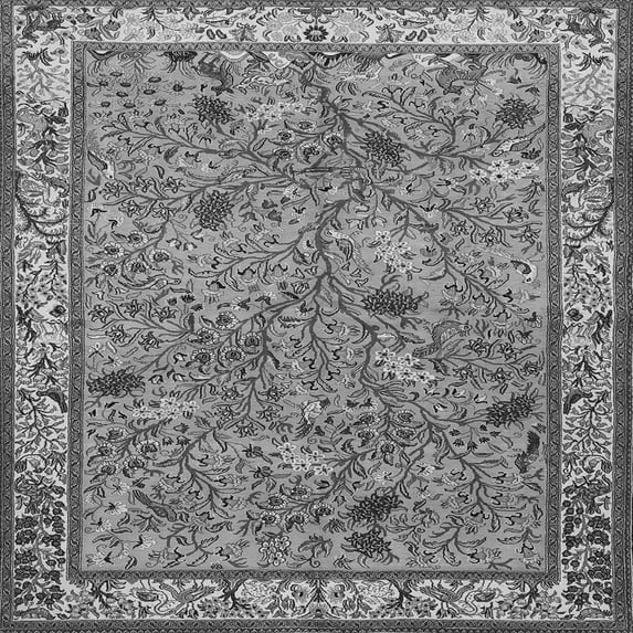 Ahgly Company Indoor Square Animal Gray Traditional Area Rugs, 7' Square