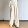 thumbnail image 7 of Women's Spring Satin Straight Leg Pants Loose Casual Comfort Fit, 7 of 7