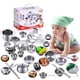 thumbnail image 1 of Juego de cocina de 16 piezas para niños, juego de ollas y sartenes de acero inoxidable, herramienta de cocina, juguete para regalo de niños, 1 of 11