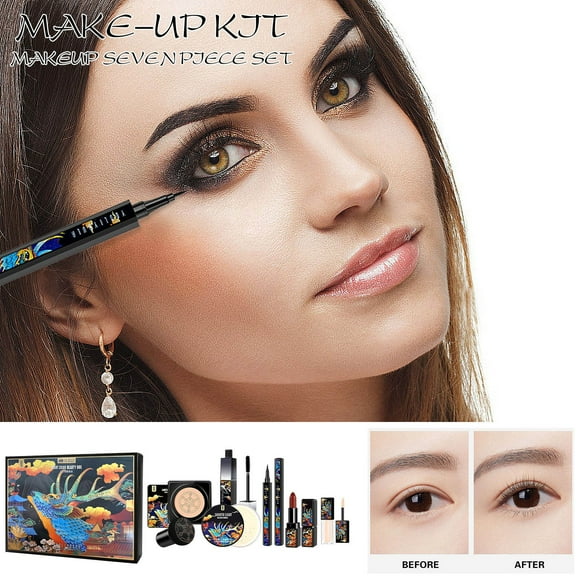 Fiudx Set de Regalo de Maquillaje, Cosméticos de Belleza Atrevidos, Efecto de Color Duradero, Maquillaje Informal para Fiestas, Bodas, Regalo Ideal para San Valentín, Kit de Maquillaje Navideño.