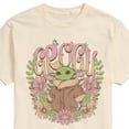 thumbnail image 3 of Star Wars - The Mandalorian Grogu Floral - Men's Short Sleeve Graphic T-Shirt, 3 of 5