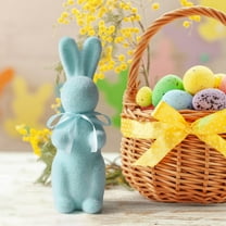 YgkuHd Easter, Easter Decoration Flocked Bunny Ornaments Spring Table Centerpieces Indoor Suitable For Home And Party