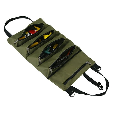 

iMESTOU Deals Clearance For Car Bag Portable Tool Bag Thick Canvas Bag Large Capacity Multi-Function Roll Bag Wear