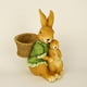 thumbnail image 3 of Decoración de escritorio de conejo de Pascua, figura de animal de conejo de jardín de hadas, jardín en miniatura Verde, 3 of 9