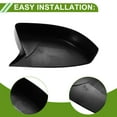 thumbnail image 4 of Reemplazo de tapa de espejo lateral izquierdo y derecho ABS de 1 par negro brillante para Nissan Sentra 2013-2019, 4 of 7