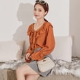 thumbnail image 3 of Trendy Temperament For Girls Lattice Cloud Shape Coins Purse Shoulder Messenger Bags Korean Handbag Women Chain Bag Crossbody Bag WHITE, 3 of 8