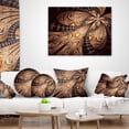 thumbnail image 4 of Designart Brown Symmetrical Fractal Flower - Abstract Throw Pillow - 12x20, 4 of 5