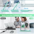 thumbnail image 5 of Wireless Charging Station, 2025 Upgraded 18W 3 in 1 Wireless Charger Stand for iPhone 16/15/14/13/12/11 Pro/XS, AirPods 4/3/2/1/Pro, iWatch Series 10/9/8/7/6/5/4/3,Samsung Phones(Green), 5 of 9