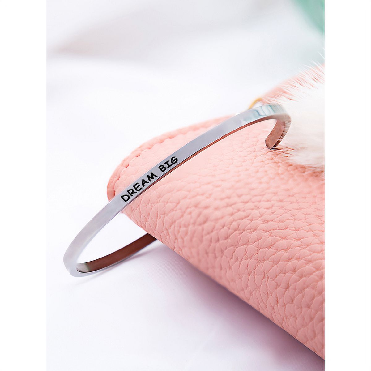 Stainless Steel 8-inch Saying Bracelet
