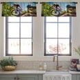 thumbnail image 4 of LALILO Kitchen Curtain Valance Watercolor Bohemian Cow Skull Rod Pocket Window Curtain 52"x 18" Set of 2, 4 of 7